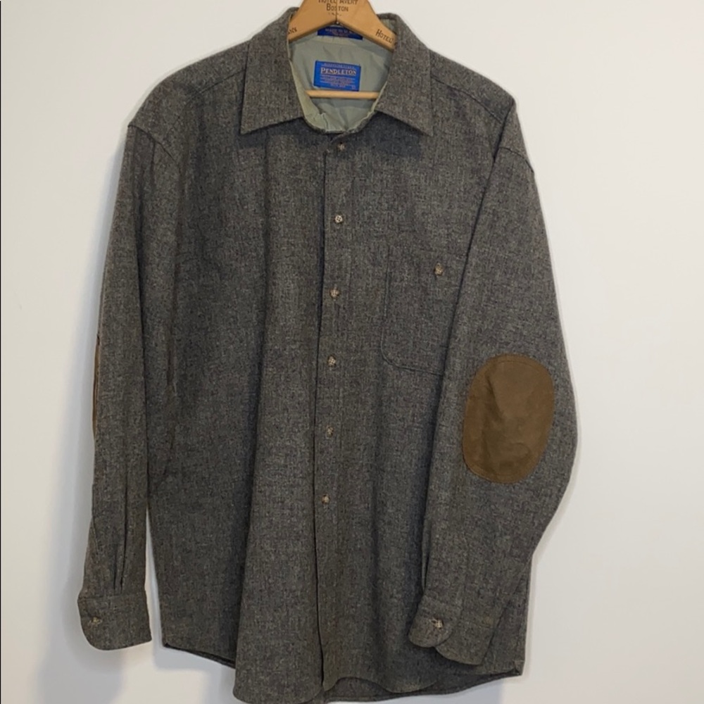 Pendleton elbow patch wool button down